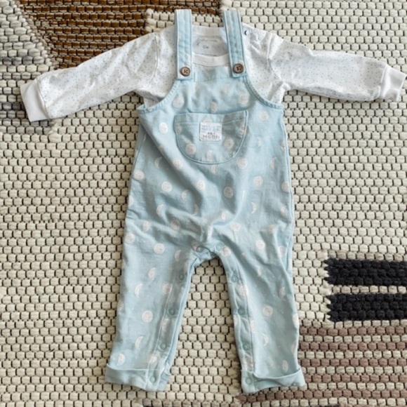 Mac & Moon 12 mo overall set - Picture 1 of 3
